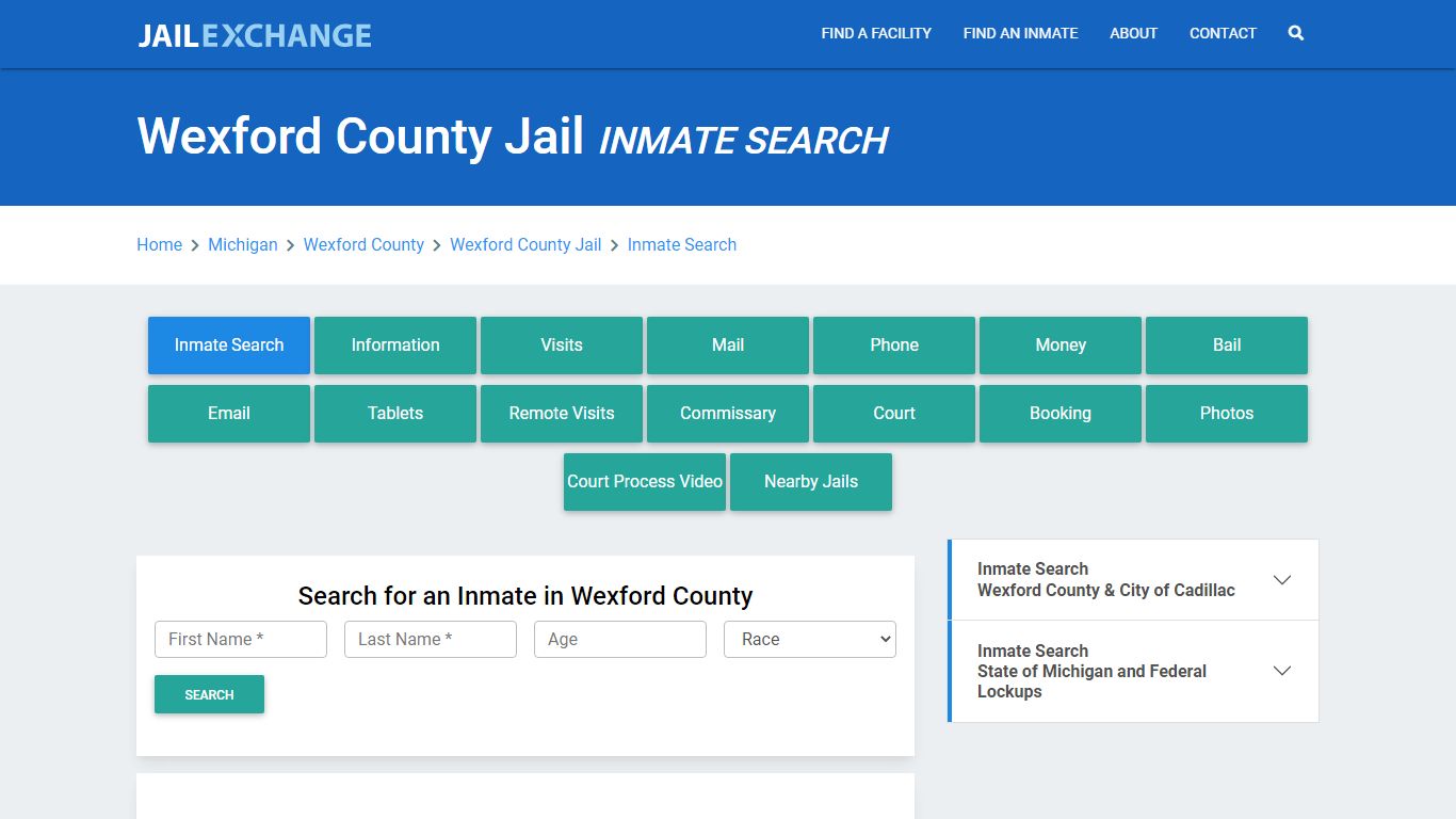 Wexford County Jail, MI Inmate Search: Roster & Mugshots